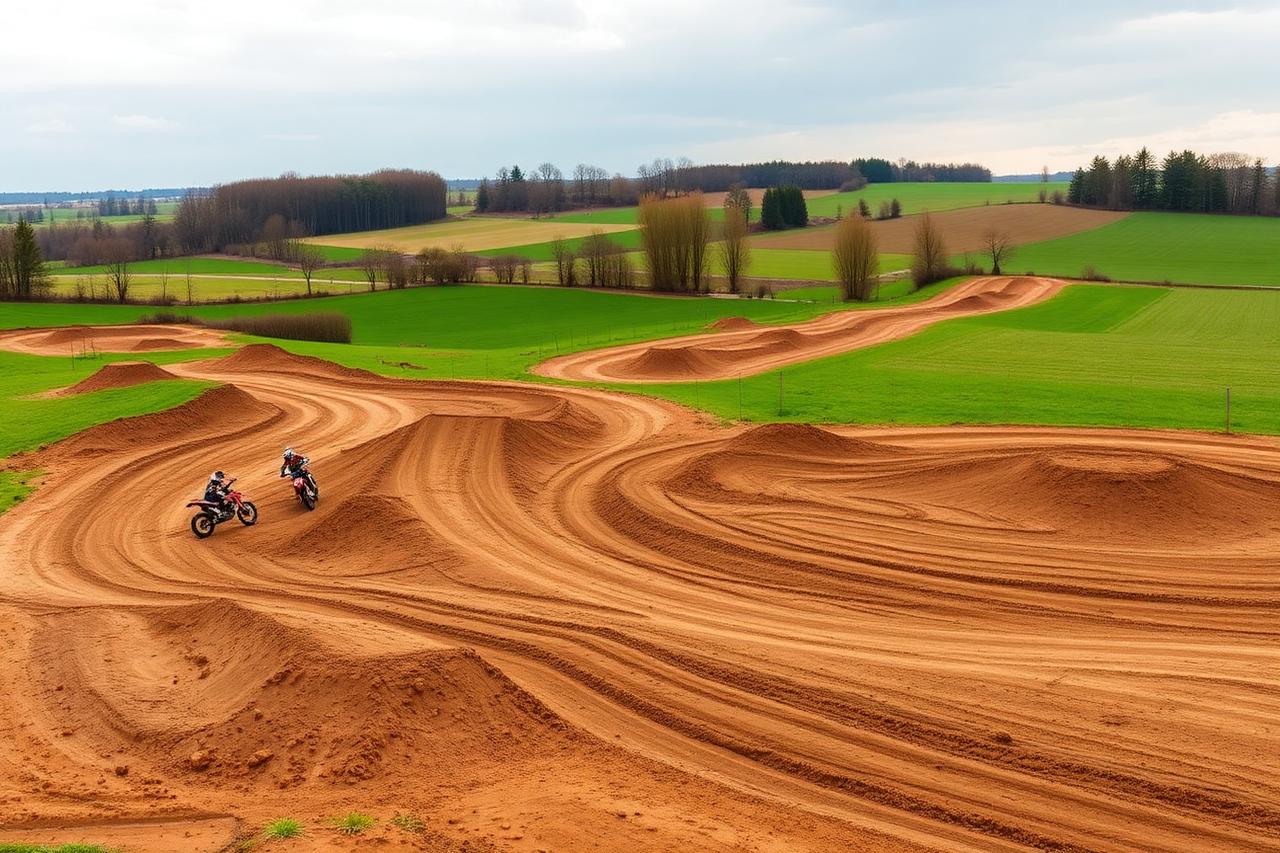 Blick über die Motocross-Strecke